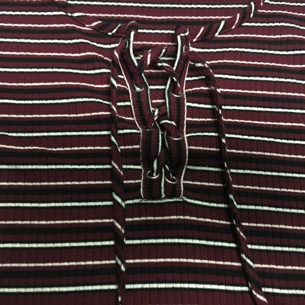 Ribbed Short Sleeve Sweater - Size: 1X